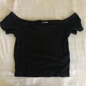 black off the shoulder top